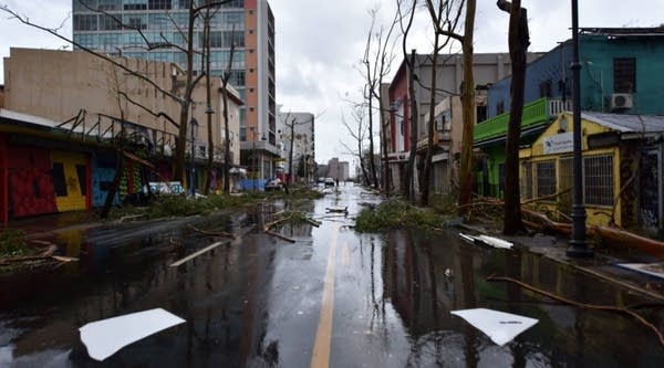 San Juan, Puerto Rico, on Sept. 20, after Hurricane Maria slammed into the U.S. territory. 