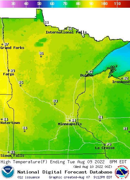 Tues highs