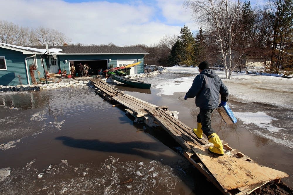 Makeshift bridge
