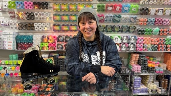 Allie Trela-Jones, aka "Dee Stortion," opened the Bruised Boutique Skate Shop as a place for local derby teams to find equipment.