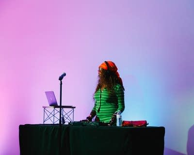 dj effygasm playing music on stage