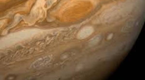 Jupiter, as seen from Voyager 1.