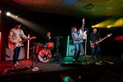 band performing on stage