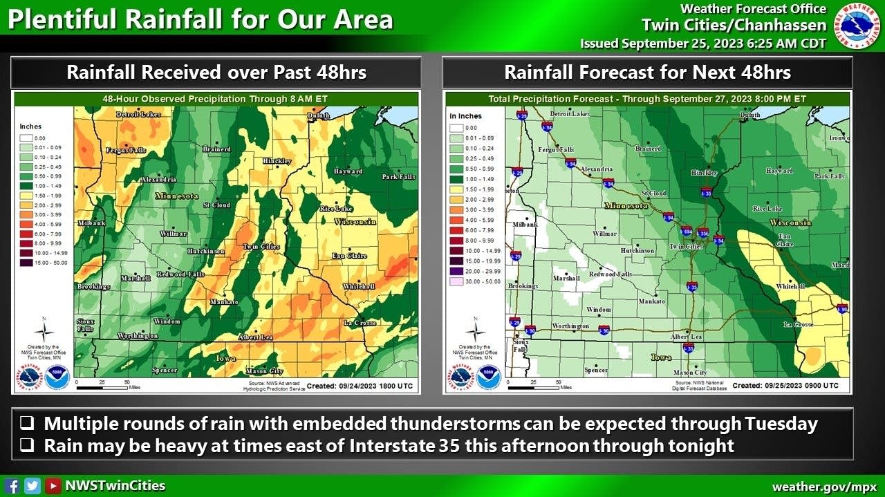 5 inches of rainfall and counting at some locations | MPR News