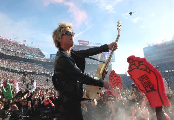 Billie Joe Armstrong of Green Day performs onstage.