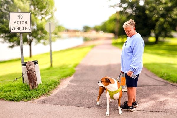 A woman and her dog-1