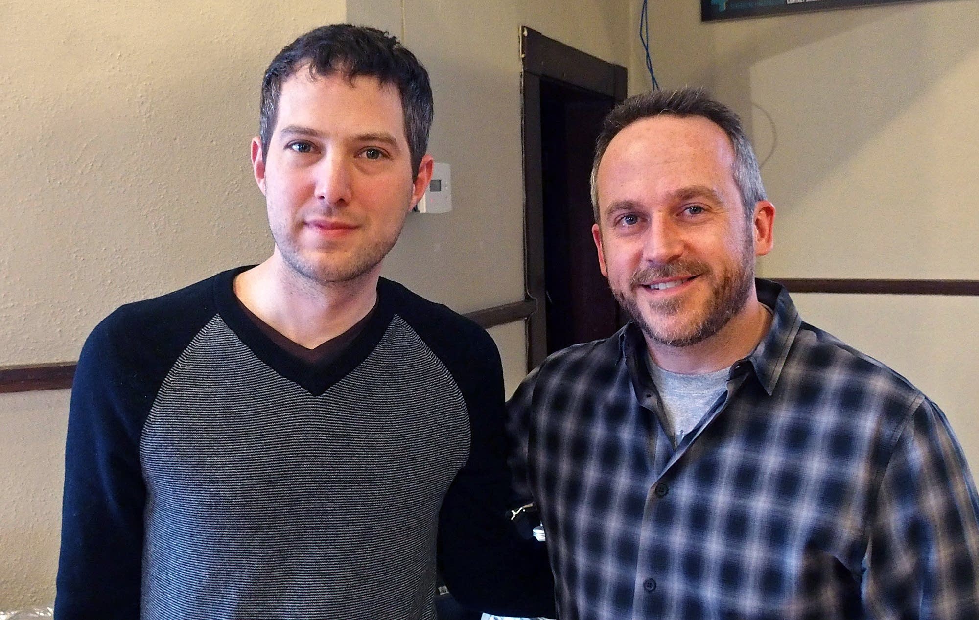 Playwrights Alex Levy and Gabriel Greene