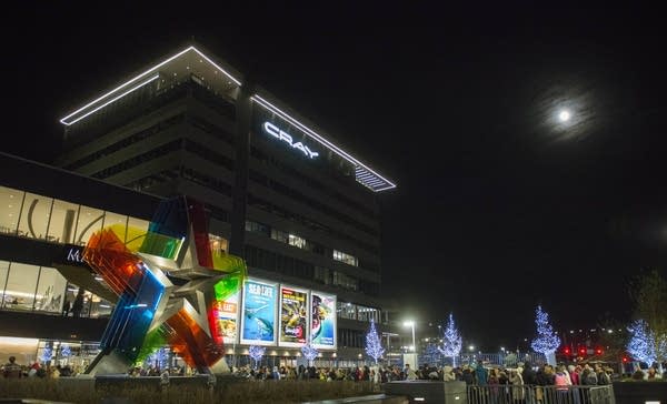 A long line forms in front of the Mall of America on Friday, Nov. 23, 2018