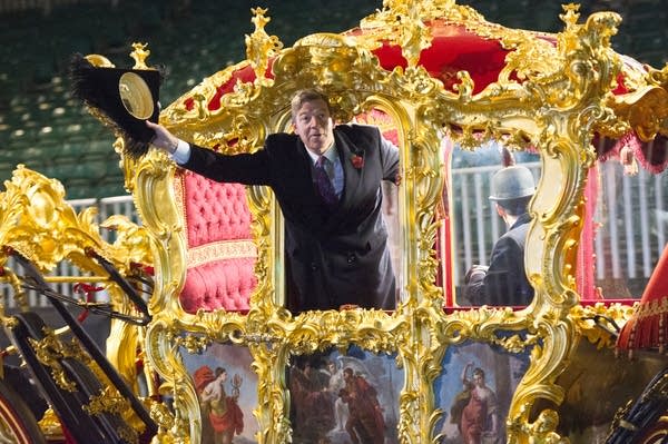 Lord Mayor Elect William Russell rides in the State Coach drawn by six shire horses during an early morning dawn rehearsal