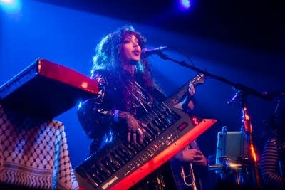 people performing on stage