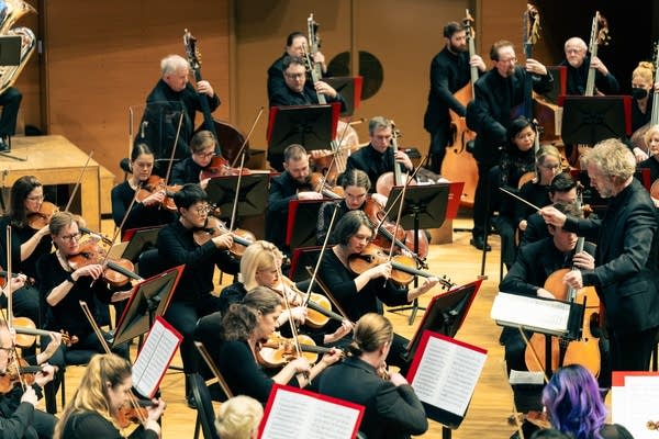 Minnesota Orchestra Music Director Thomas Søndergård conducts the Minnesota Orchestra on Tuesday, March 3, 2026, at Orchestra Hall in Minneapolis.