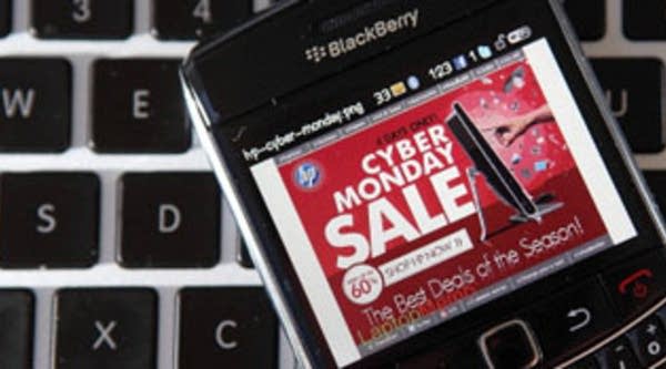 An online ad on a Blackberry mobile device.