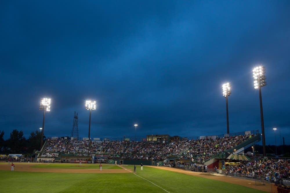You're out! At St. Paul's Midway Stadium, the Saints end an era