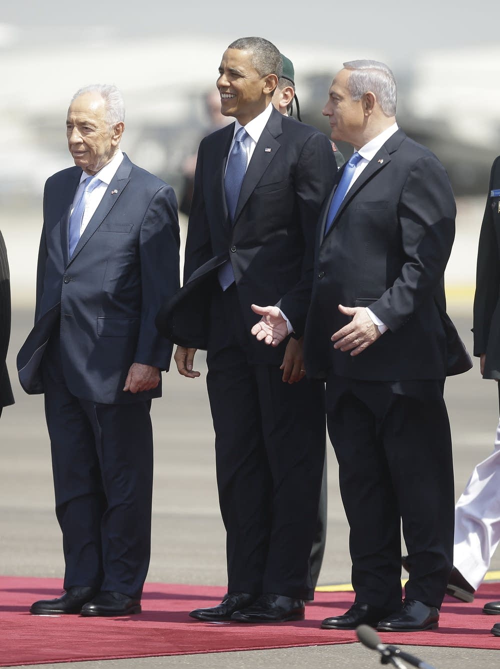 Barack Obama, Shimon Peres, Benjamin Netanyahu