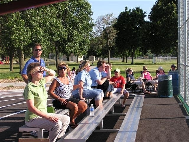 Parents in the stands