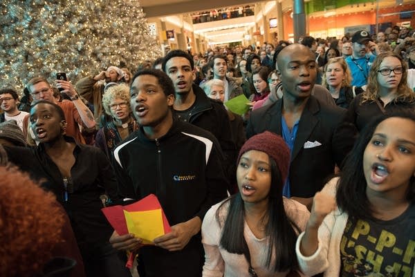 Protesters associated with the Black Lives Matter