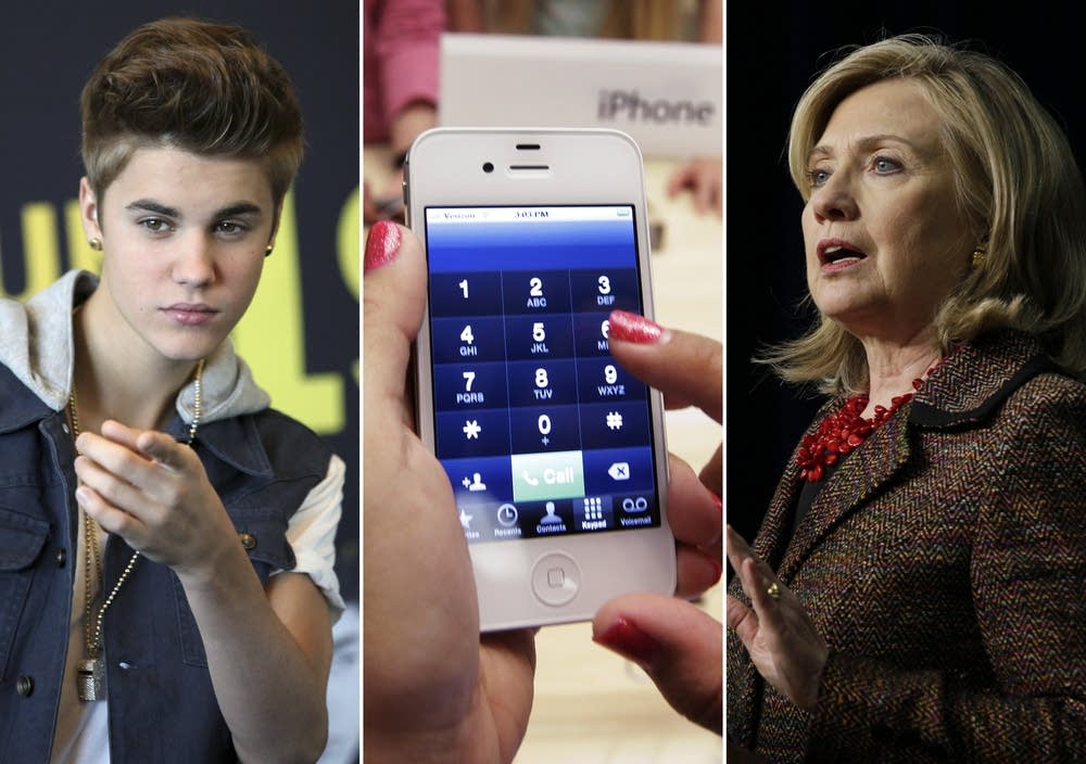 Bieber, iPhone and Clinton