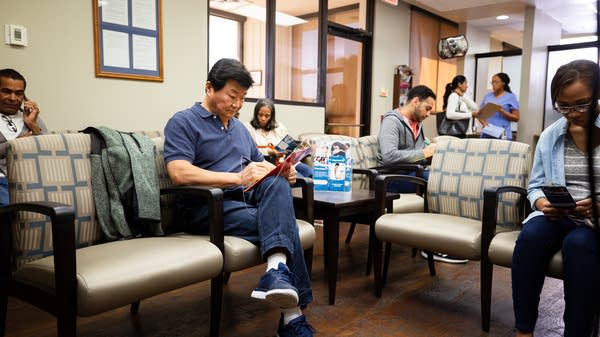 A doctor's waiting room