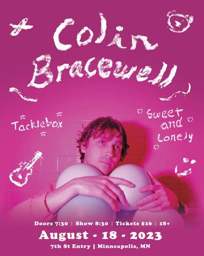 Colin Bracewell with tacklebox and Sweet and Lonely