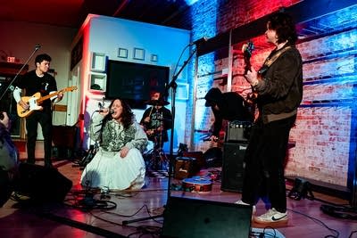 band performing on stage