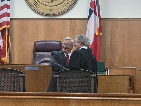 Doug Evans at a swearing-in ceremony