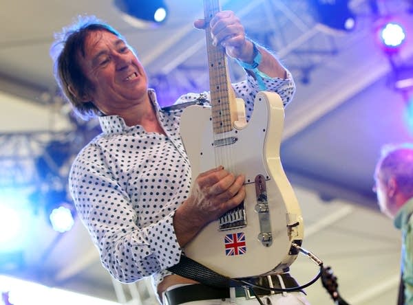 Musician Steve Diggle of Buzzcocks performs onstage during day 2 of the 2012 Coachella Valley Music & Arts Festival at the Empire Polo Field on April 14, 2012 in Indio, California. 
