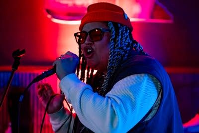 band performing on stage