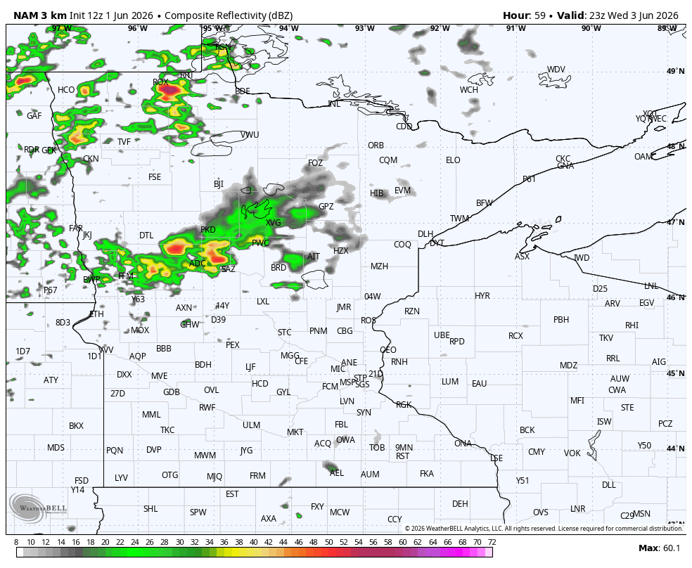 Timing Wednesday's thunder