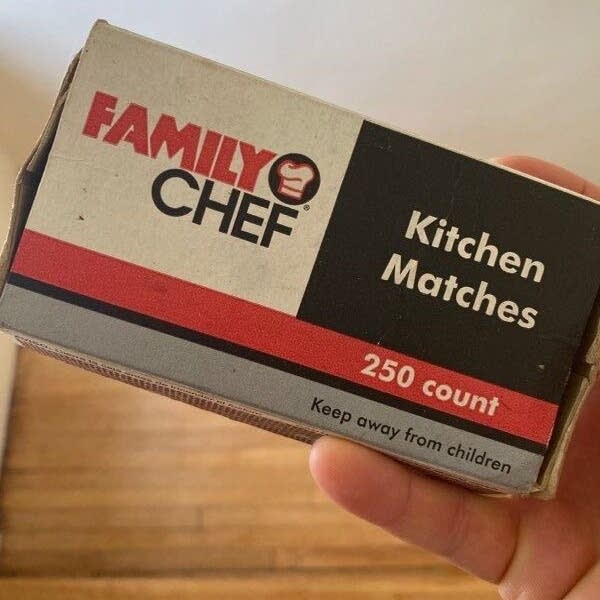 A box of kitchen matches. 