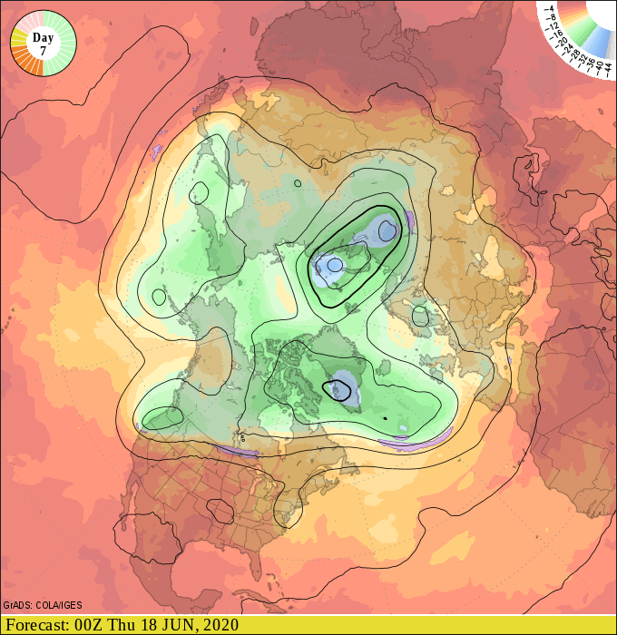 Carte de prévision du ciel pour 19 h le 17 juin