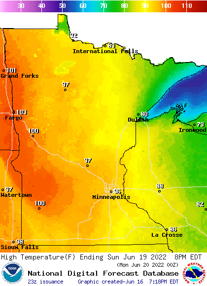Sun highs PM