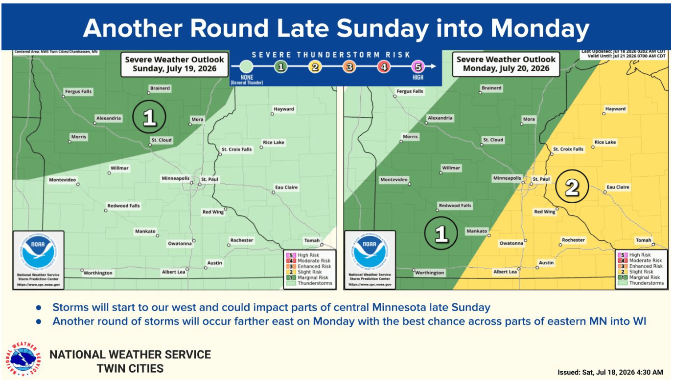 Severe weather potential Sunday night into Monday