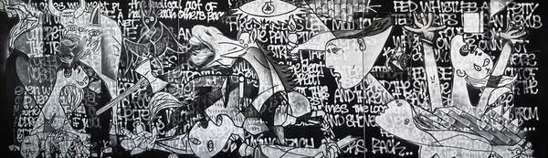 Black and white art piece