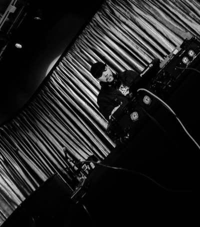 person djing on stage