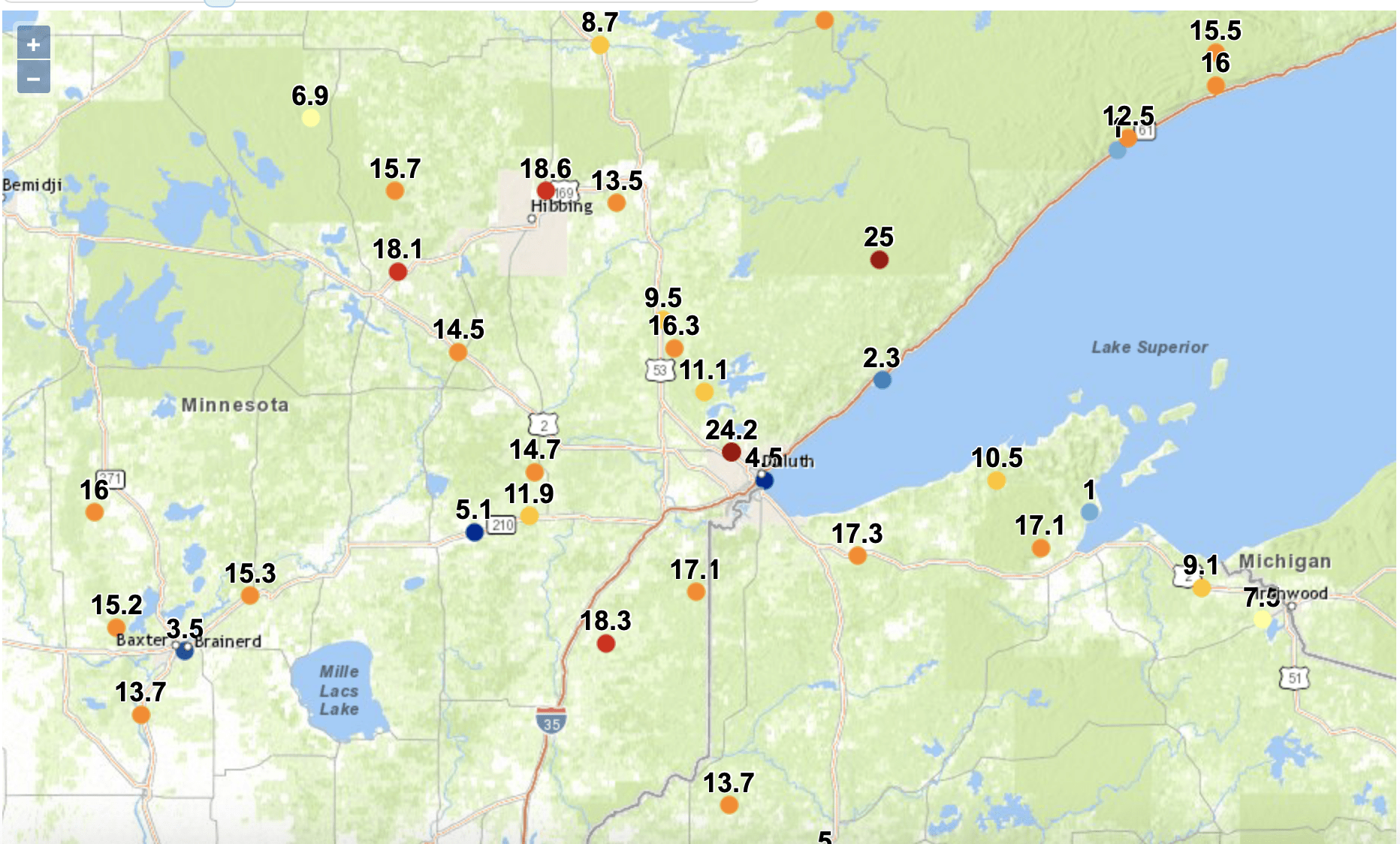 NE MN totals