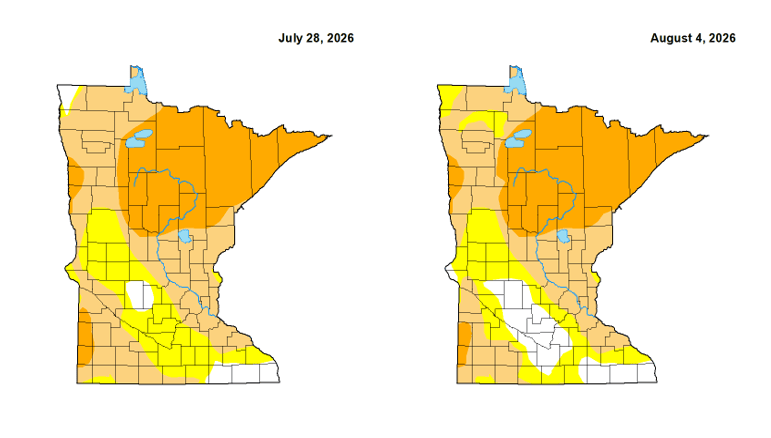 Drought comparison from 7-28 to 8-4