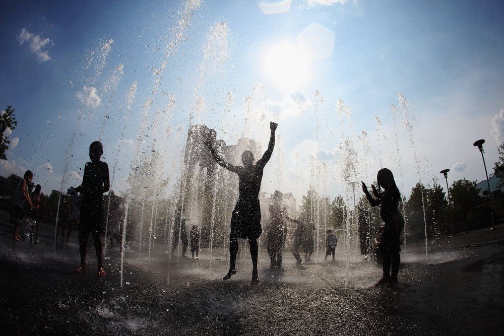 Cooling off in a fountain
