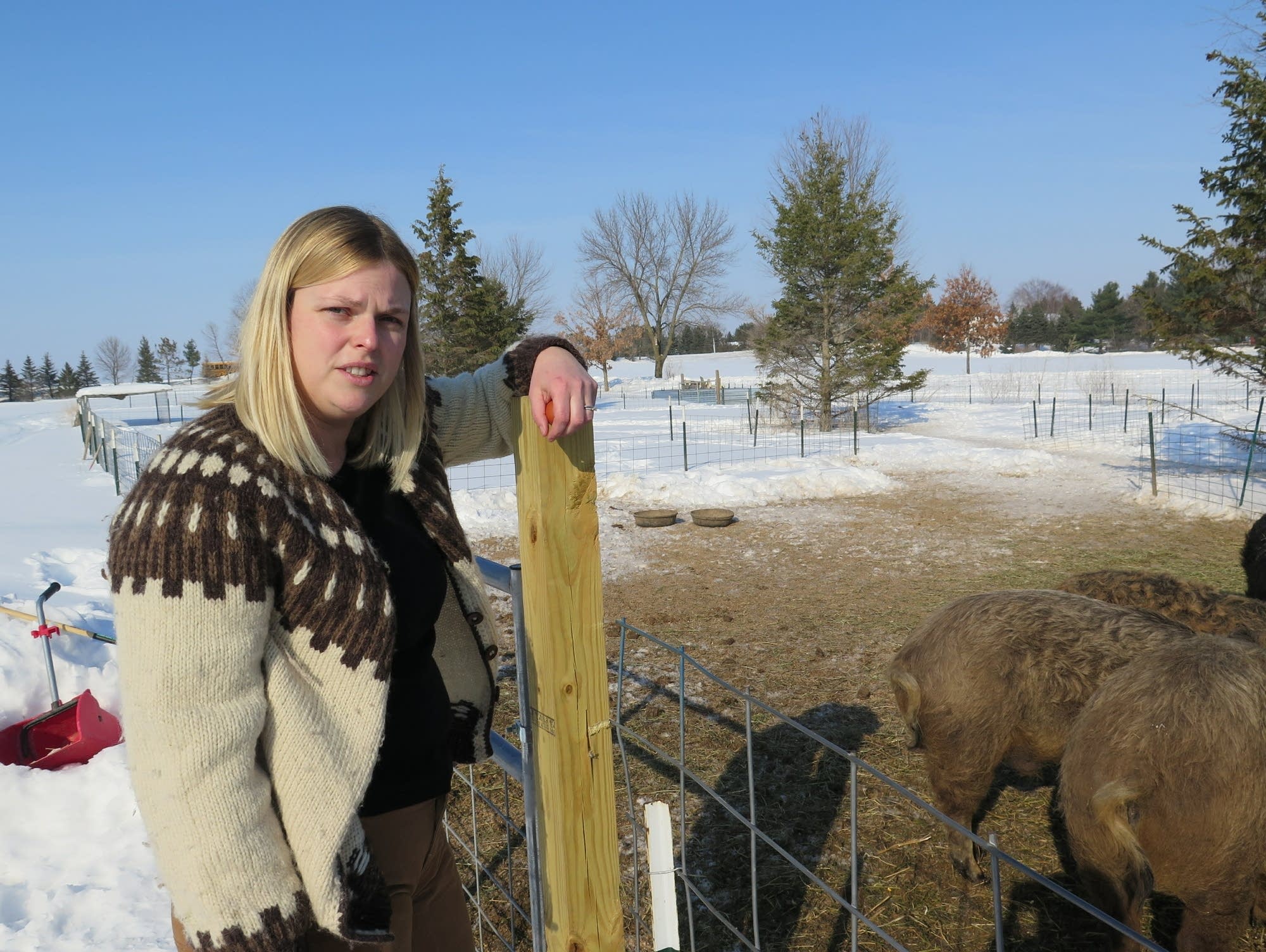 Olivia Dropps, who lives on a small farm in Hugo, is supporting Klobuchar