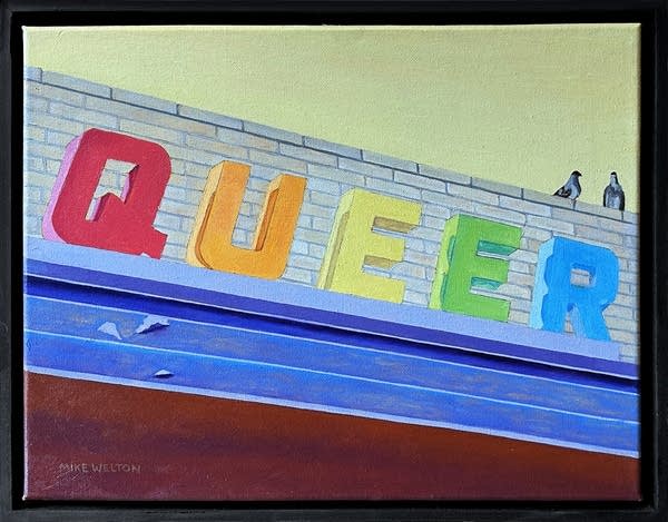 painting with the word queer 