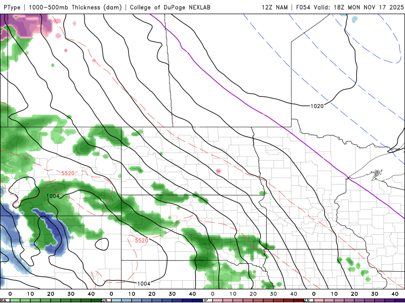 Forecast precipitation Monday 12 p.m. to Tuesday 12 p.m.