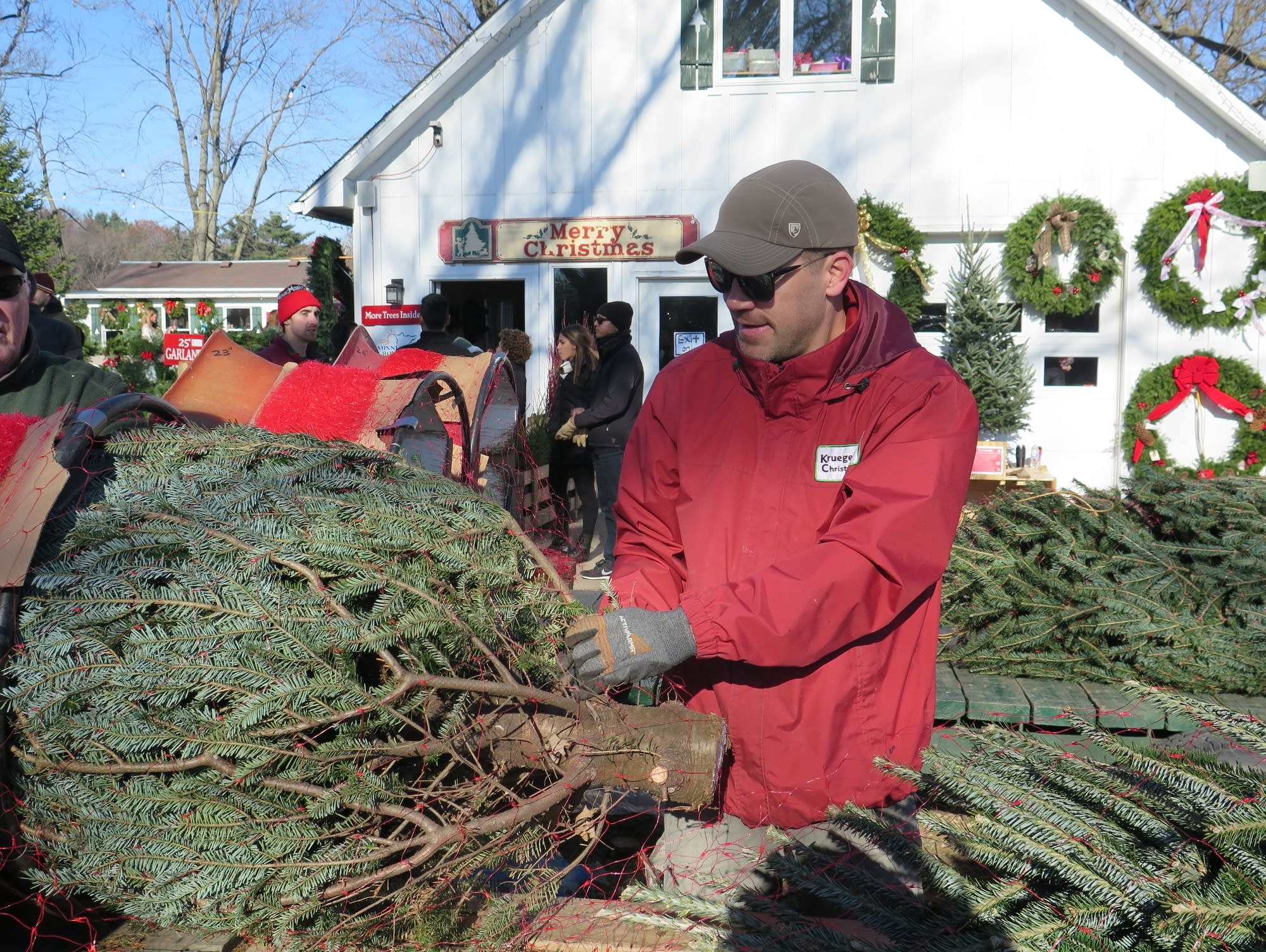 John Krueger, one of the owners of Krueger's Christmas Tree Farm