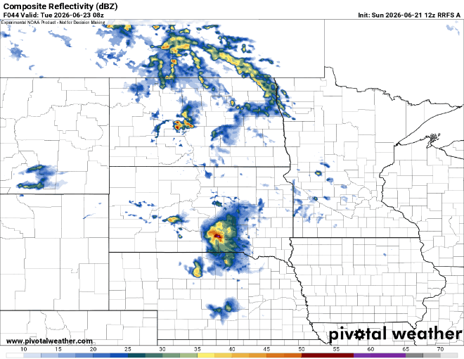 Dry Monday with showers, then storms Tuesday 