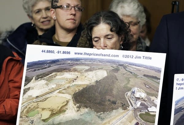 Frac sand mining protester