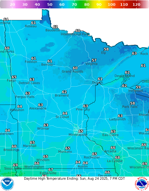 Warm, muggy Thursday; weekend may bring coolest August temps in 8 years 