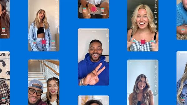 A screenshot compilation of influencers creating content for Walmart's Creator program.