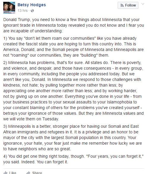 After Trump attack, a defense of fellow Minnesotans