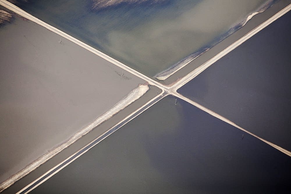 Flood aerial - crossroads