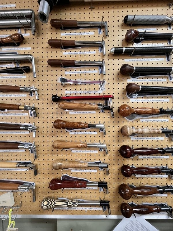 Piano tuning tools.