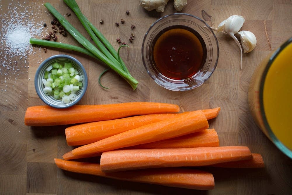 Roasted Carrot-Ginger Soup with Maple