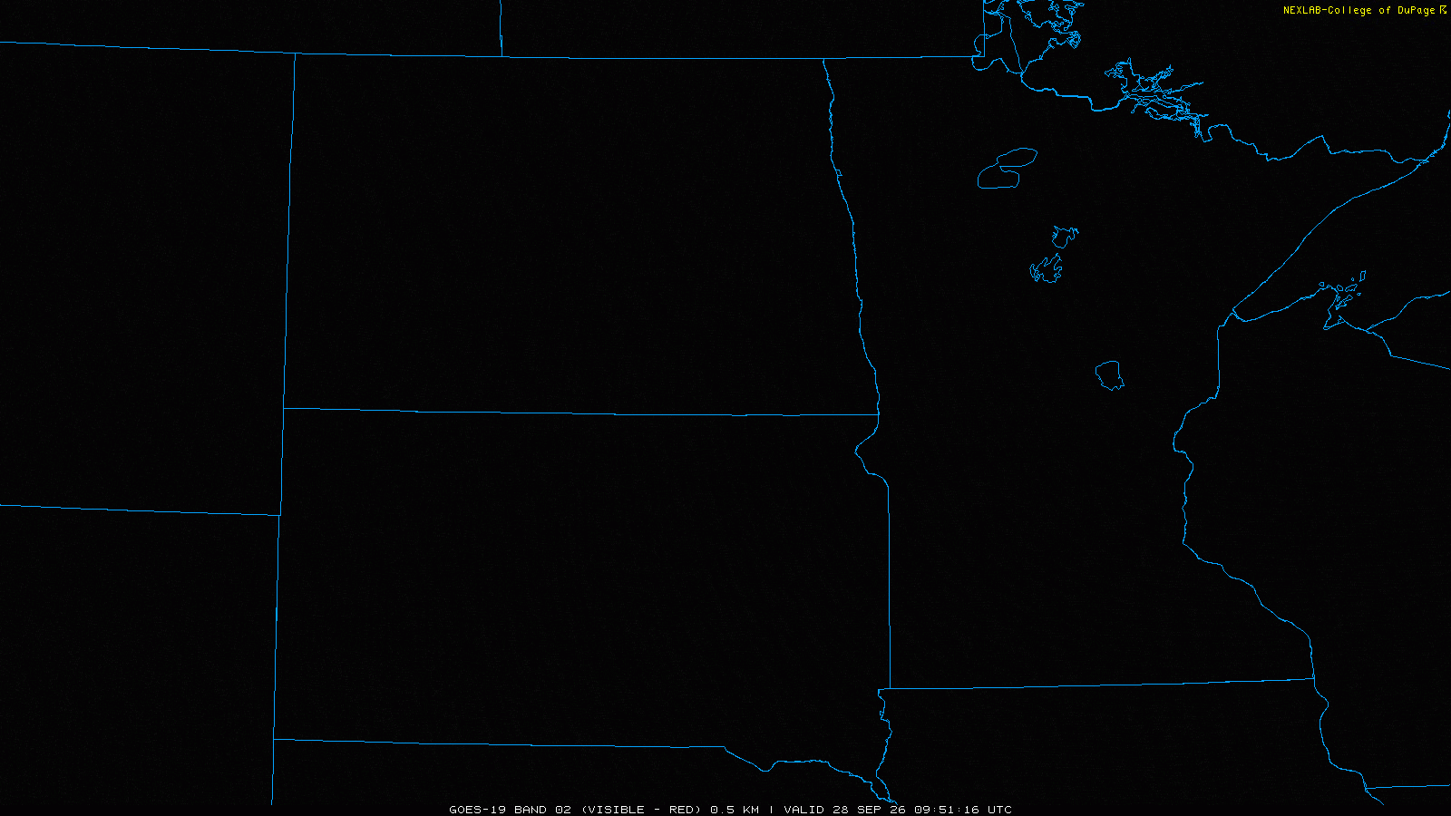 Satellite feed of clouds